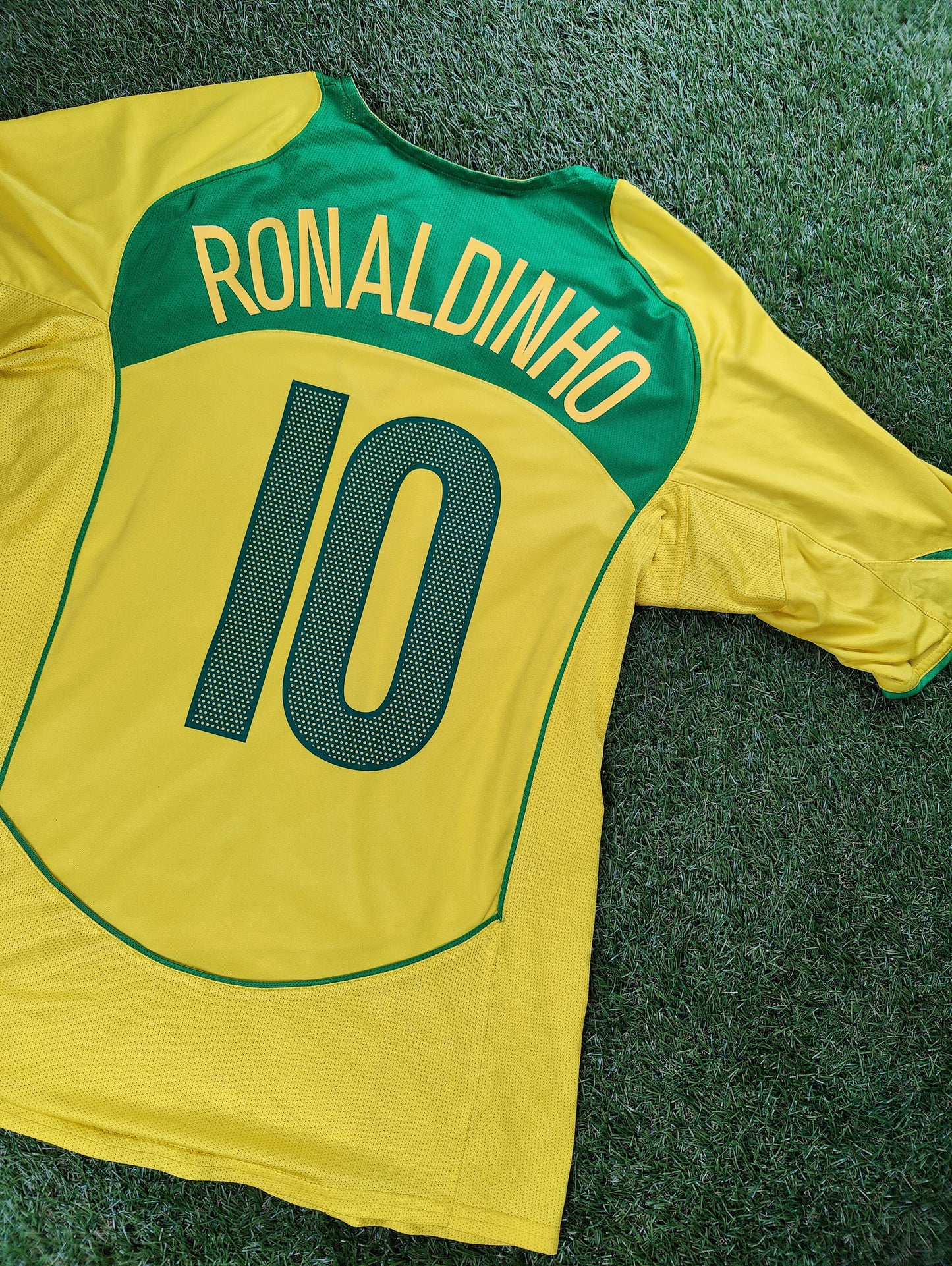 Ronaldinho Str. L Brasilien Hjemmebanetrøje (2004)