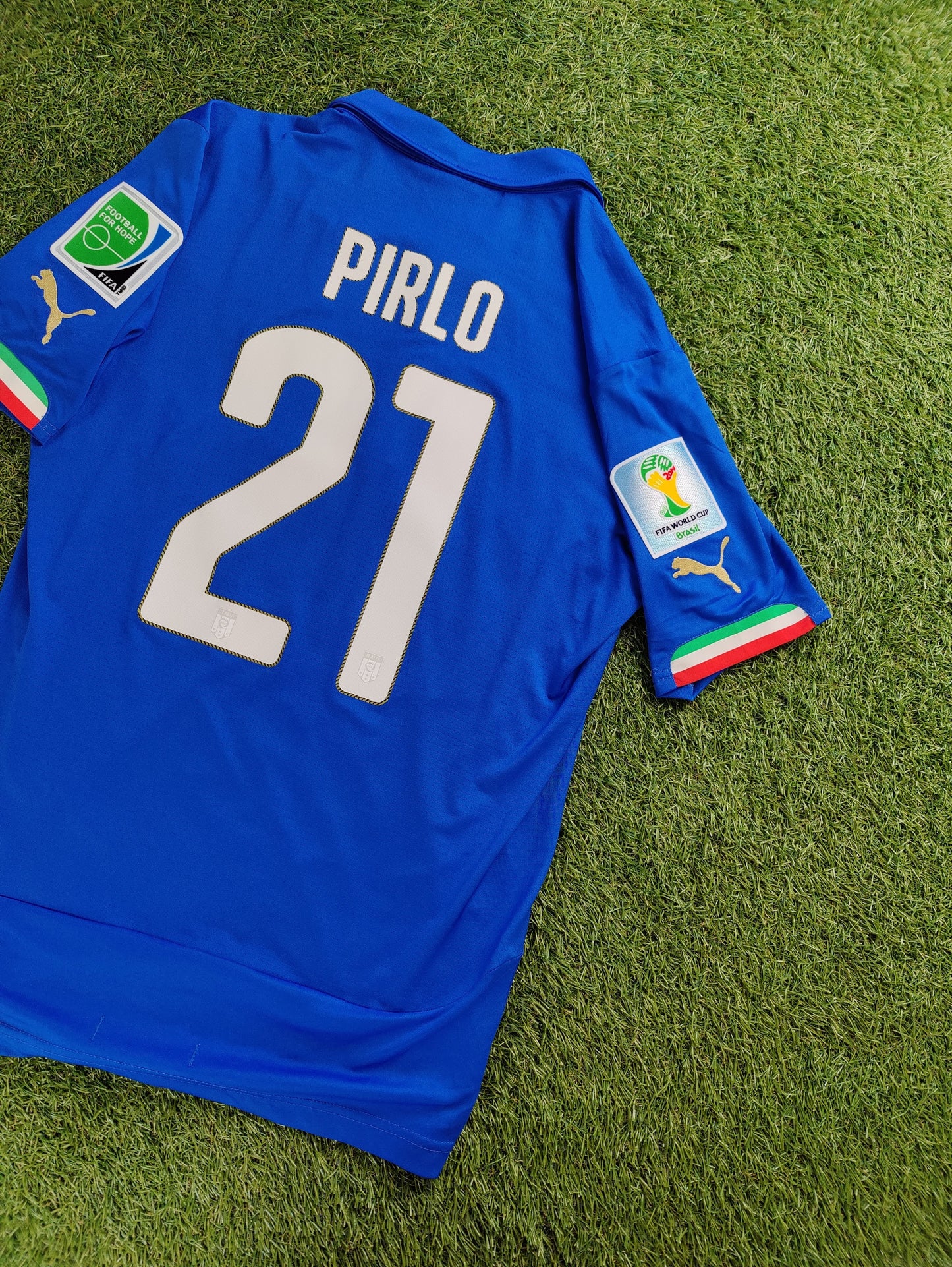 Andrea Pirlo Str. M Italien Hjemmebanetrøje (VM 2014)