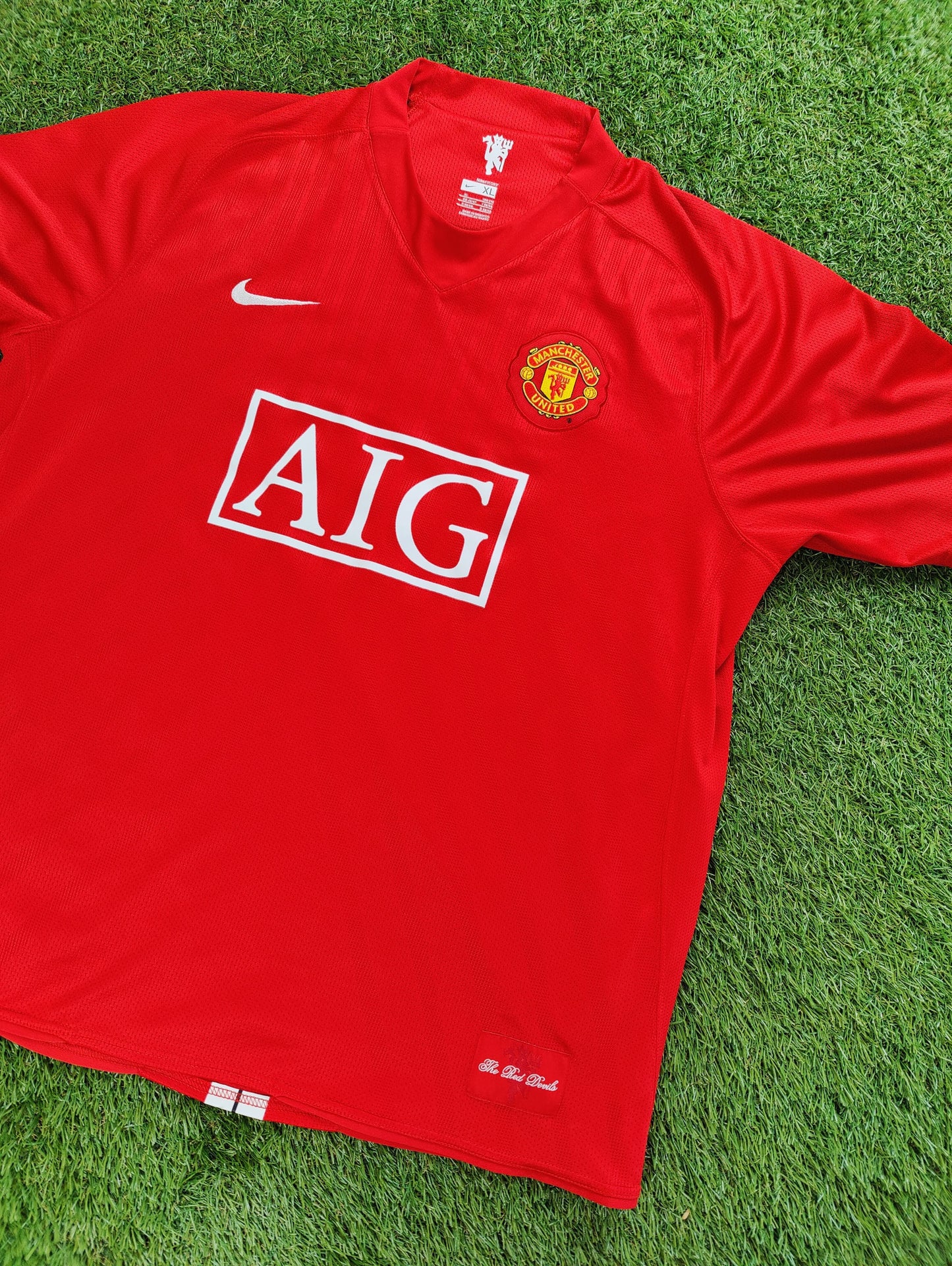 Cristiano Ronaldo Str. XL Manchester United Hjemmebanetrøje (2007/08)
