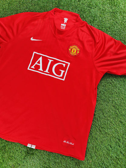 Cristiano Ronaldo Str. XL Manchester United Hjemmebanetrøje (2007/08)