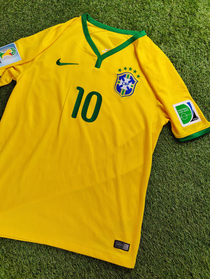Neymar Jr. Str. M Brasilien Hjemmebanetrøje (VM 2014)