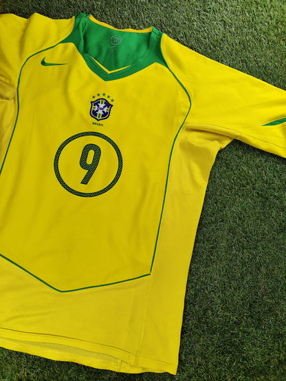 Ronaldo Nazário Str. L Brasilien Hjemmebanetrøje (2004)