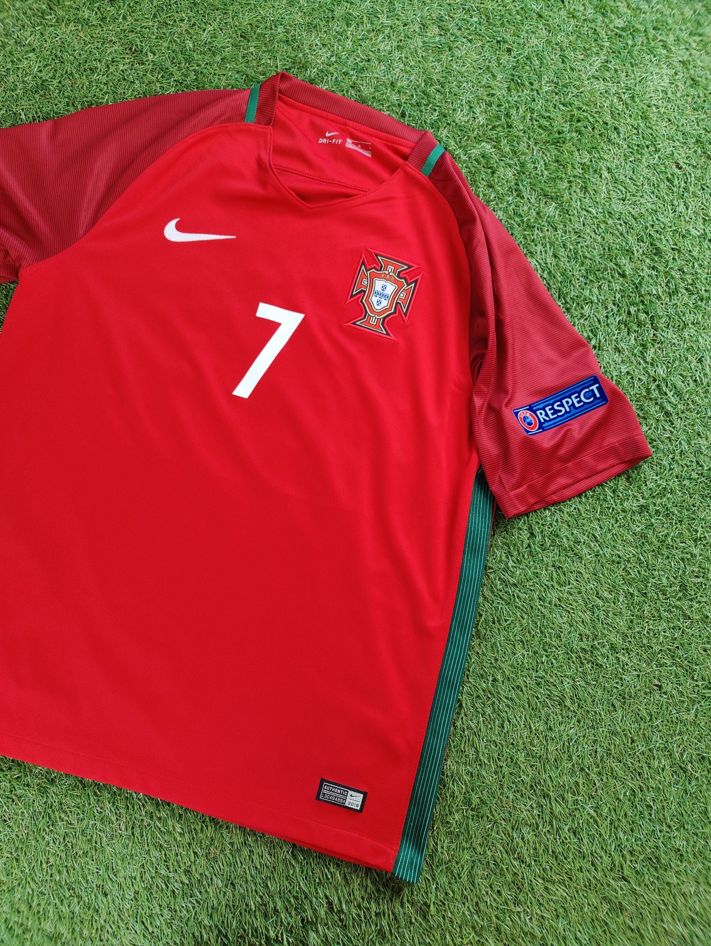 Cristiano Ronaldo Str. L Portugal Hjemmebanetrøje (Euro 2016)