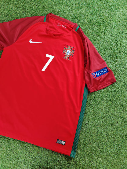 Cristiano Ronaldo Str. L Portugal Hjemmebanetrøje (Euro 2016)