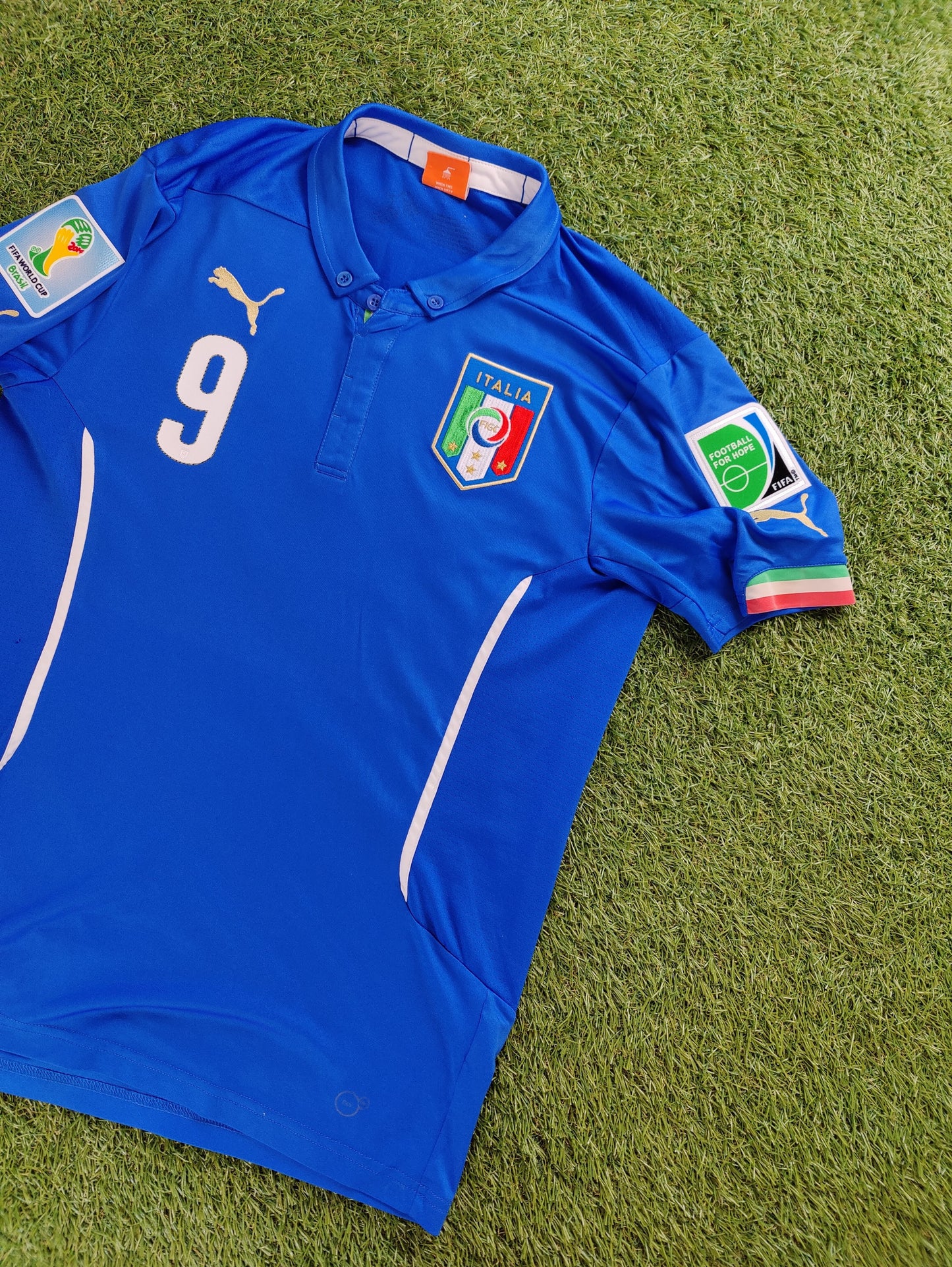 Mario Balotelli Str. M Italien Hjemmebanetrøje (VM 2014)