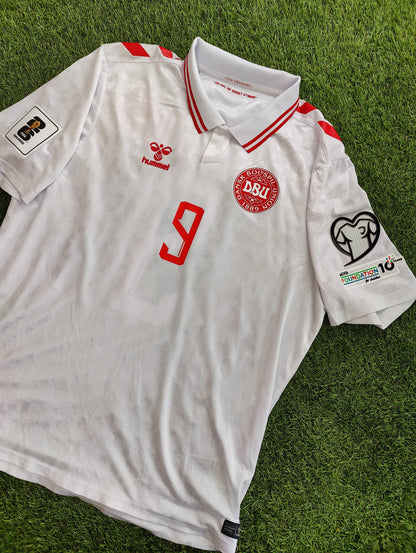 Rasmus Højlund Str. XXL Danmark Udebanetrøje – (VM Kval. 2026)