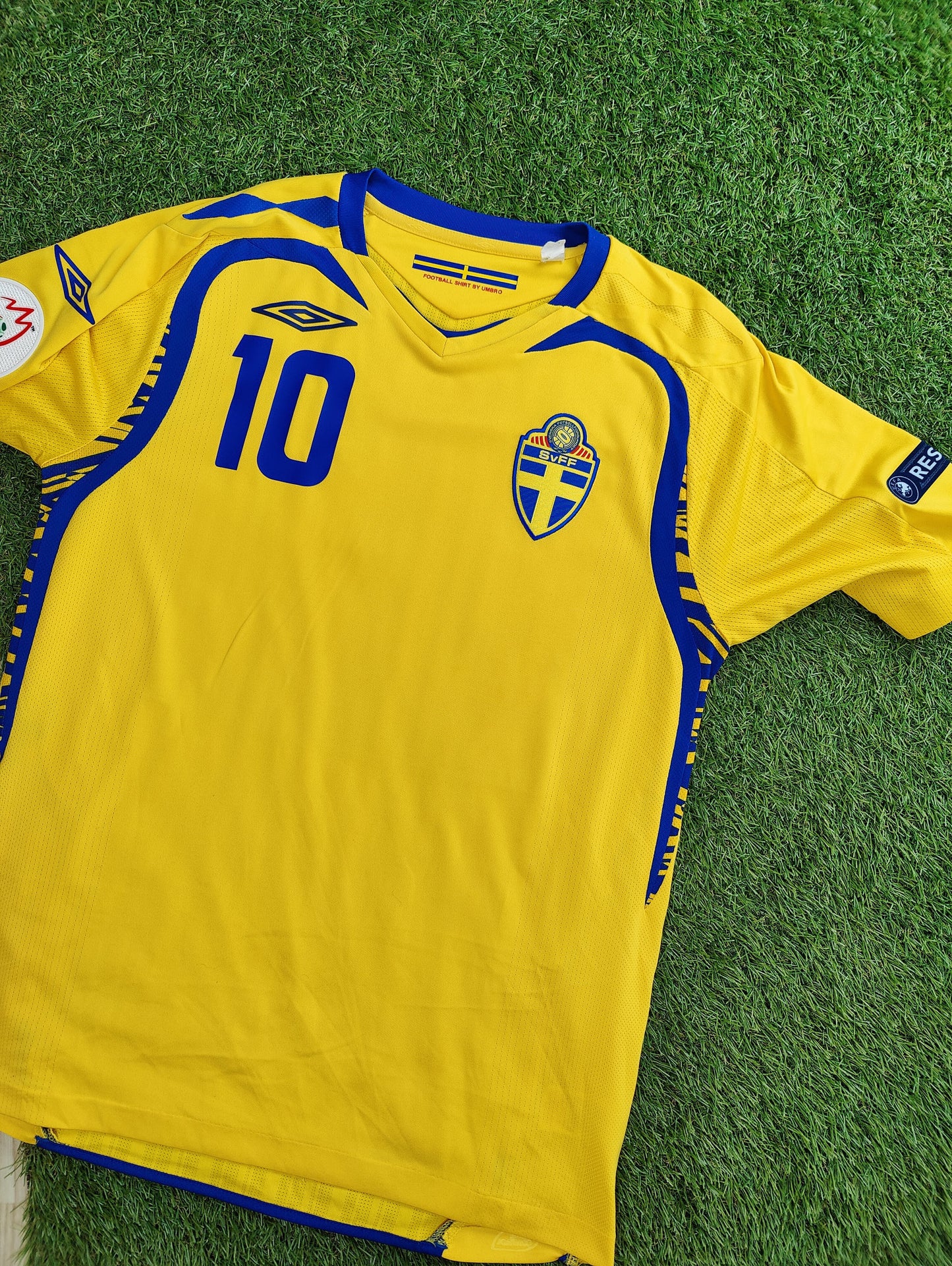 Zlatan Ibrahimović Str. M Sverige Hjemmebanetrøje (Euro 2008)