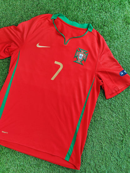 Cristiano Ronaldo Str. M Portugal Hjemmebanetrøje (Euro 2008)