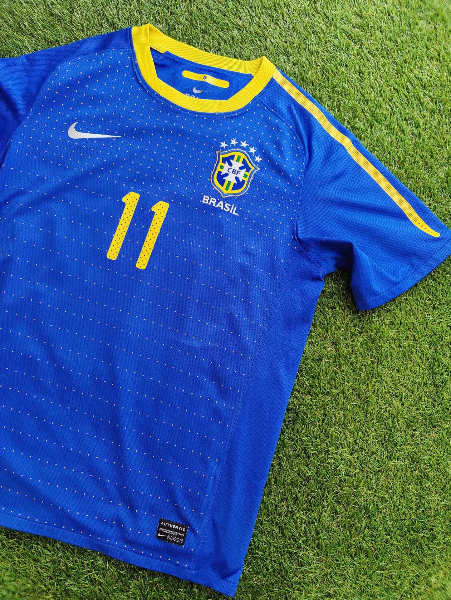 Robinho Str. Medium (M) Brasilien Udebanetrøje – (VM 2010)