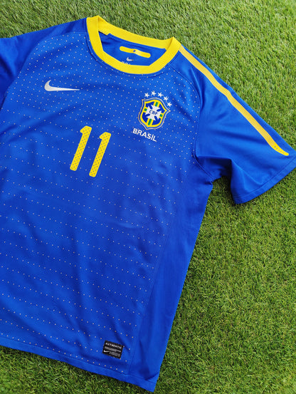 Robinho Str. Medium (M) Brasilien Udebanetrøje – (VM 2010)