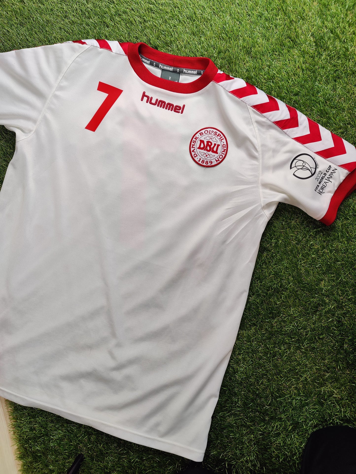 Thomas Gravesen Str. Large (L) Danmark Udebanetrøje – (VM 2002)