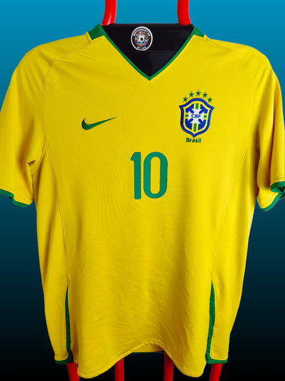 Ronaldinho Brasilien Hjemmebanetrøje – Str. L (2008/09)