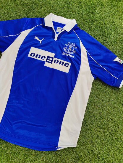 Thomas Gravesen Str. L Everton Hjemmebanetrøje (2001/02)
