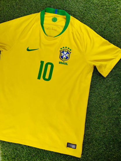 Neymar Jr. Str. L Brasilien Hjemmebanetrøje (2019)