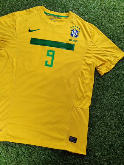 Alexandre Pato Str. XL Brasilien Hjemmebanetrøje (2012)