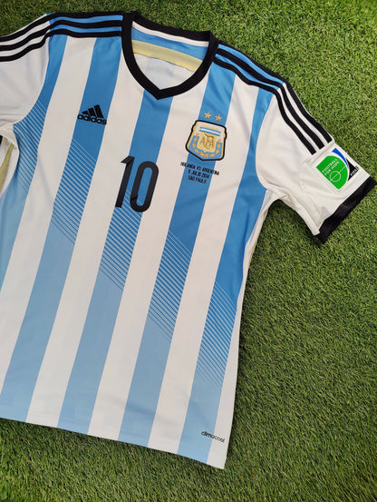 Lionel Messi Str. L Argentina vs Holland – 9. juli 2014 Hjemmebanetrøje (VM 2014)