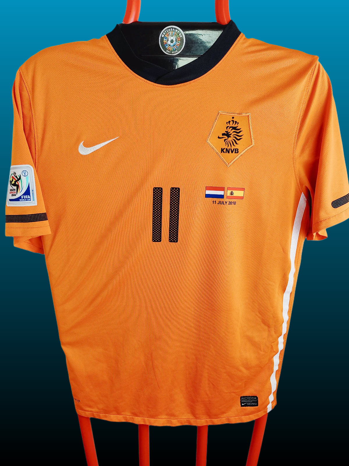 Arjen Robben Holland VM 2010 Hjemmebanetrøje Match details – Str. XL