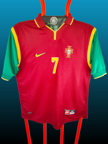 Luis Figo Portugal Hjemmebanetrøje – Str. M (1998)