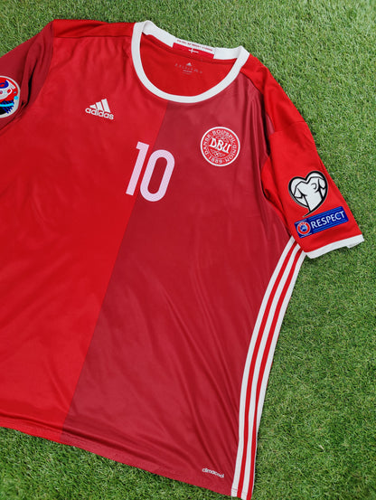 Christian Eriksen Str. XXL Danmark Hjemmebanetrøje (Euro 2016-kvalifikation)