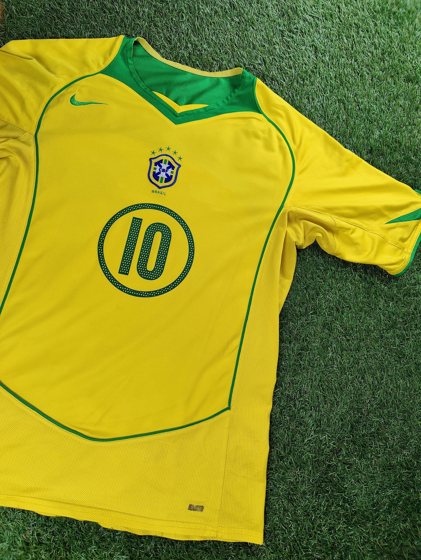 Ronaldinho Str. L Brasilien Hjemmebanetrøje (2004)
