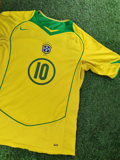 Ronaldinho Str. L Brasilien Hjemmebanetrøje (2004)