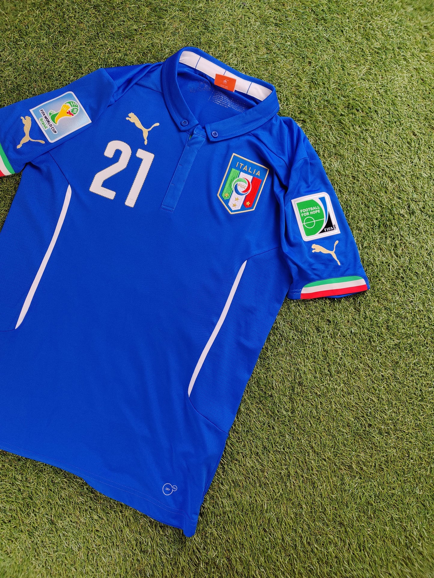Andrea Pirlo Str. M Italien Hjemmebanetrøje (VM 2014)