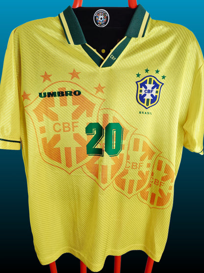 Ronaldo Str. XL Brasilien Hjemmebanetrøje – (VM 1994)