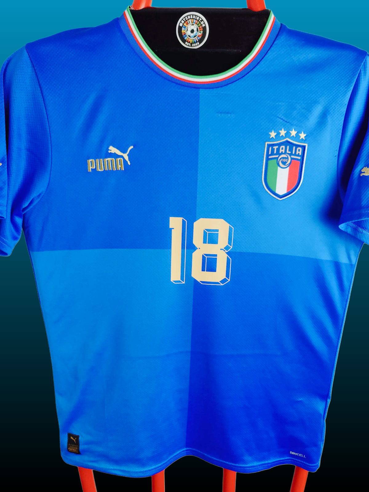 Nicolò Barella Str. L Italien Hjemmebanetrøje – (2022)