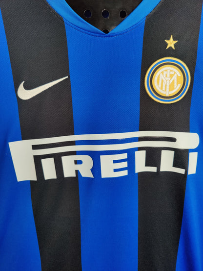 Luís Figo Inter Hjemmebanetrøje – Str. XL (2008/09)