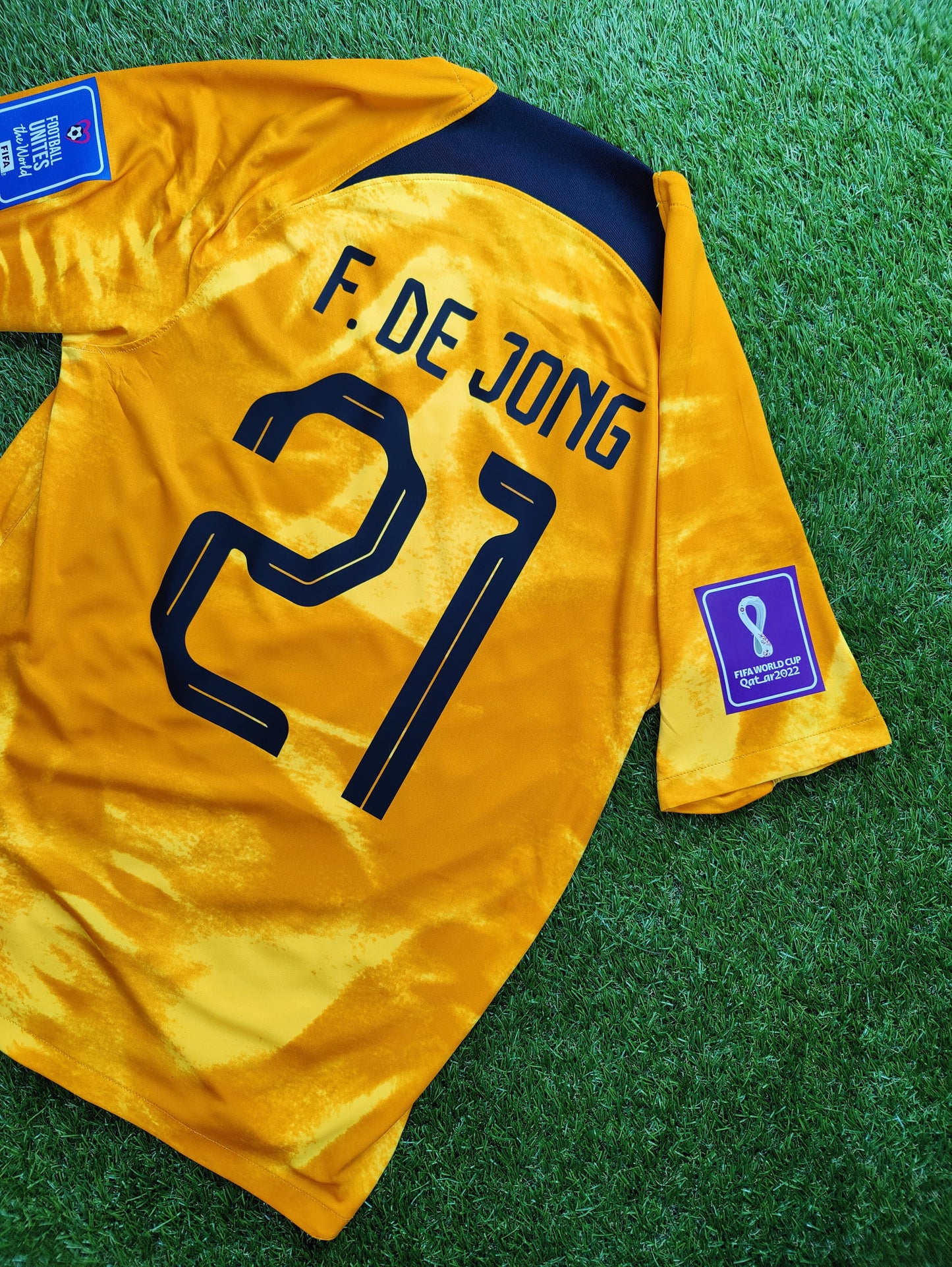 Frenkie de Jong Str. Medium (M) Holland Hjemmebanetrøje – (VM 2022)