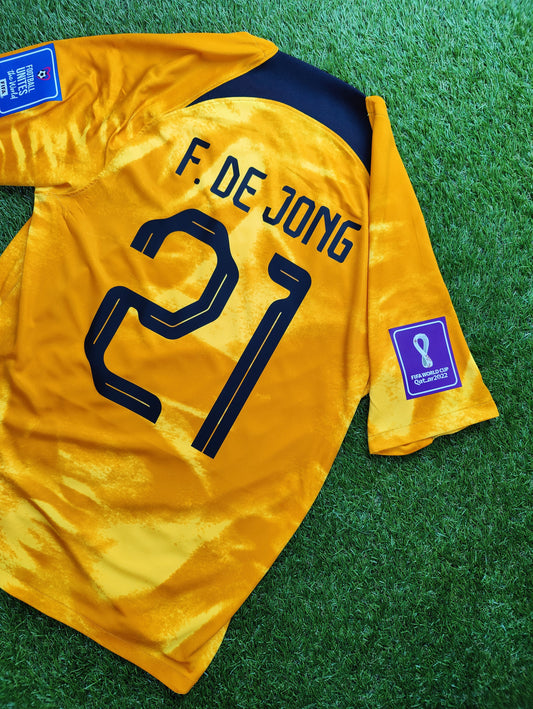 Frenkie de Jong Str. Medium (M) Holland Hjemmebanetrøje – (VM 2022)