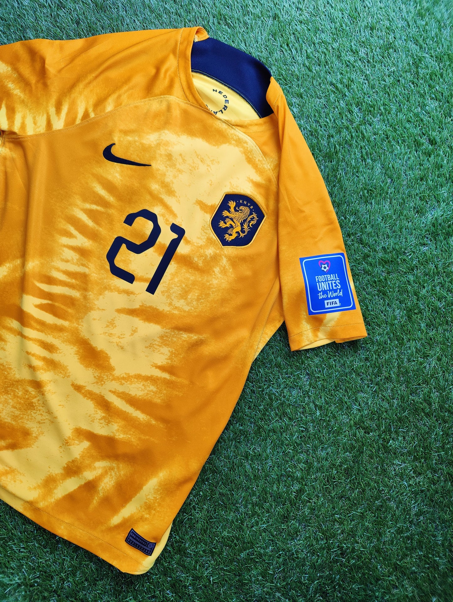 Frenkie de Jong Str. Medium (M) Holland Hjemmebanetrøje – (VM 2022)
