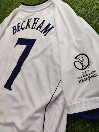 David Beckham Str. XL England Hjemmebanetrøje – (VM 2002)