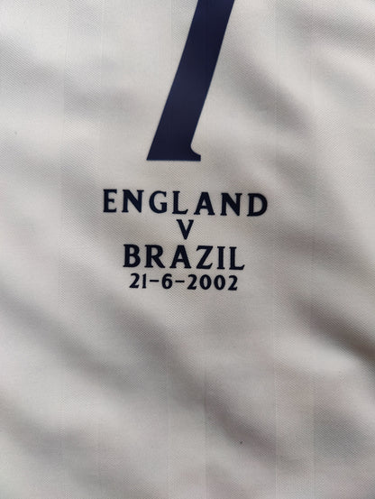 David Beckham Str. XL England Hjemmebanetrøje – (VM 2002)