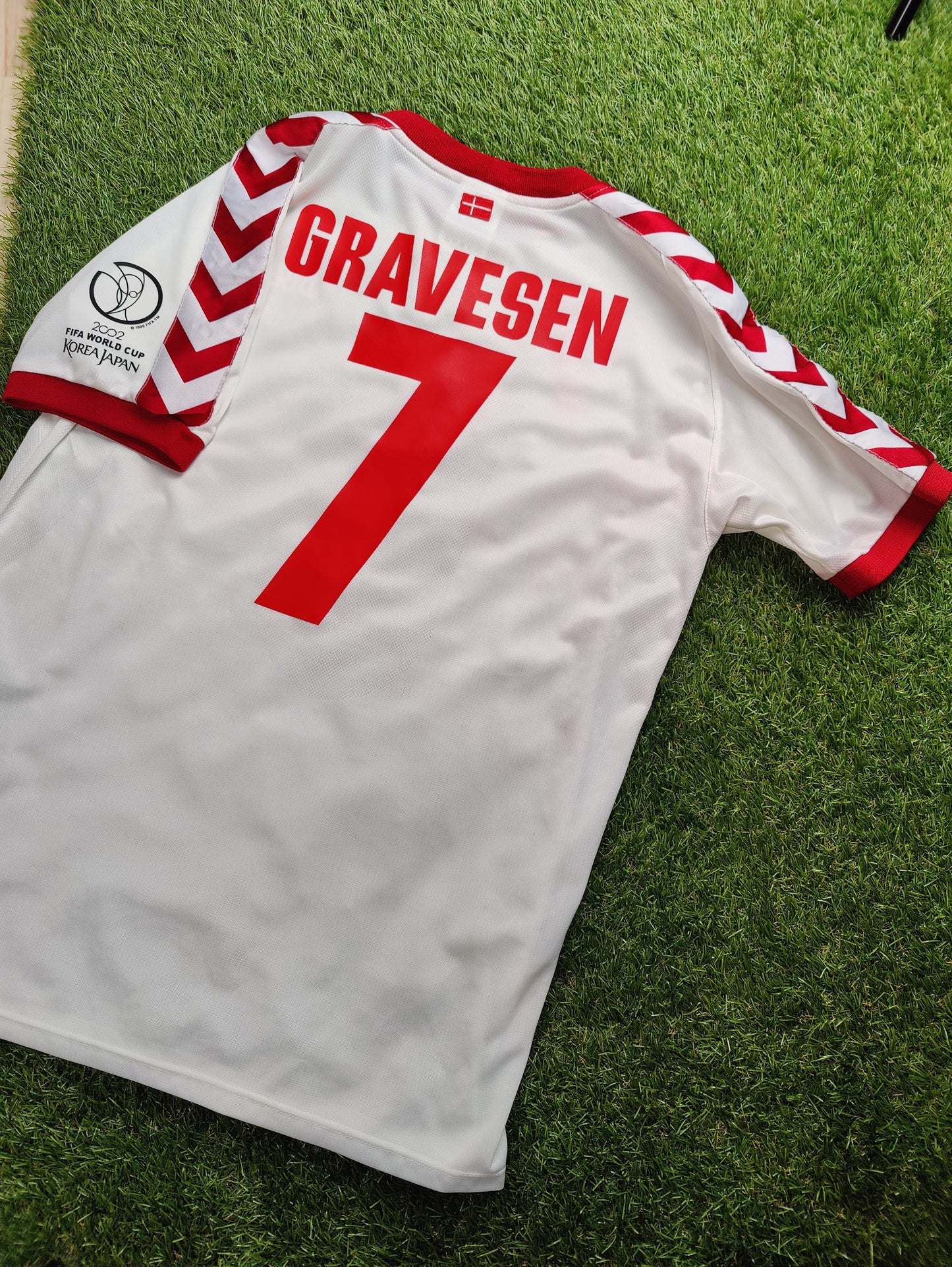Thomas Gravesen Str. Large (L) Danmark Udebanetrøje – (VM 2002)