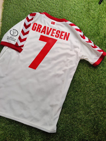 Thomas Gravesen Str. Large (L) Danmark Udebanetrøje – (VM 2002)