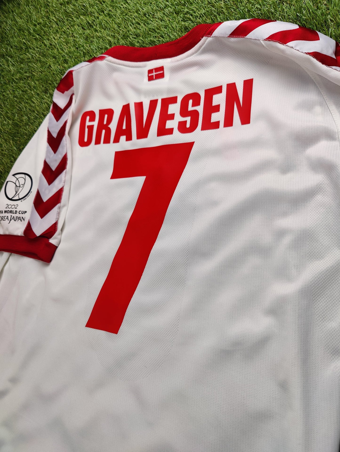 Thomas Gravesen Str. Large (L) Danmark Udebanetrøje – (VM 2002)