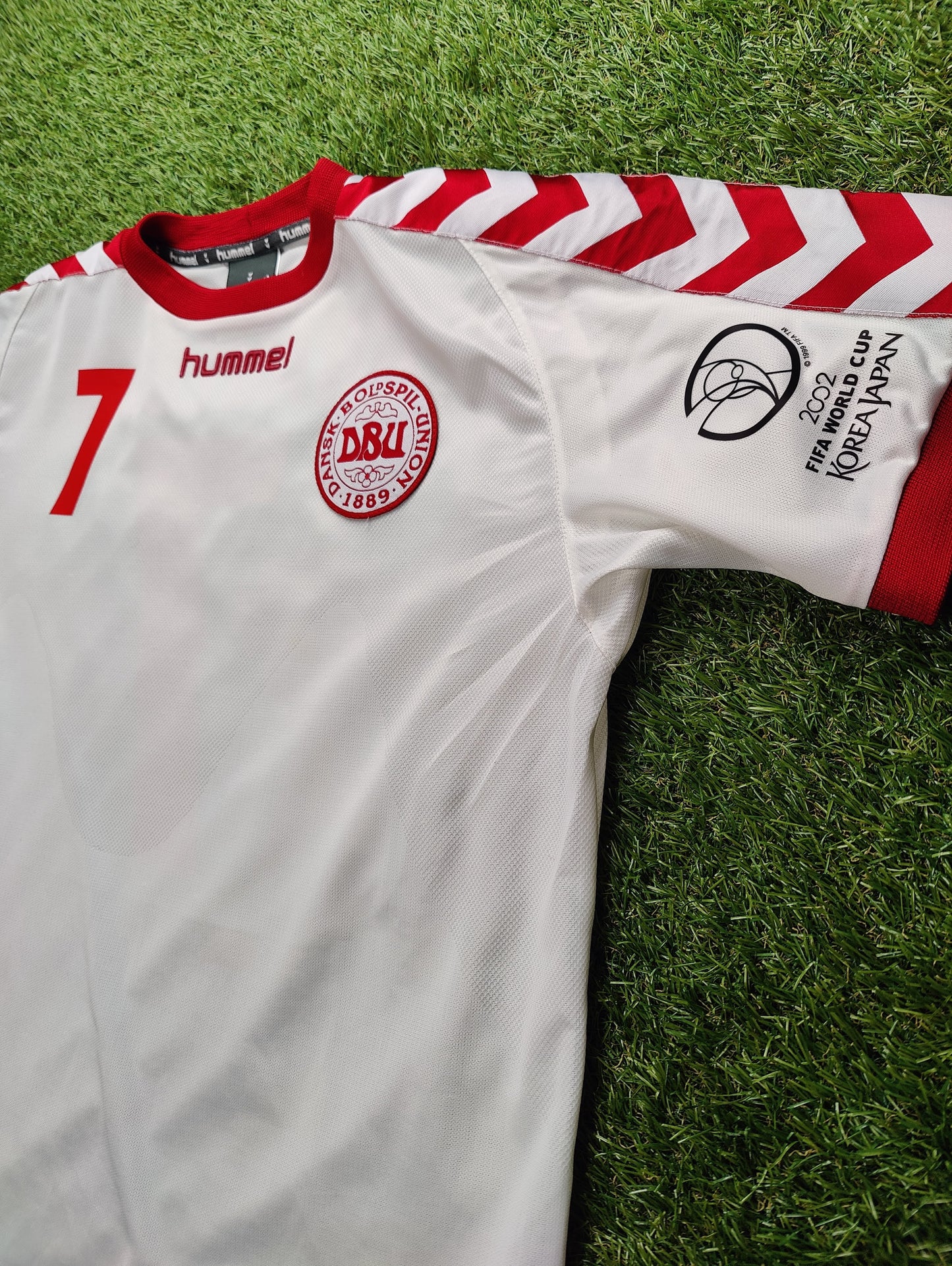 Thomas Gravesen Str. Large (L) Danmark Udebanetrøje – (VM 2002)