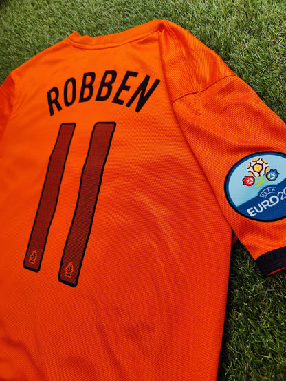 Arjen Robben Str. Large (L) Holland Hjemmebanetrøje – (Euro 2012)
