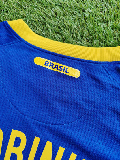 Robinho Str. Medium (M) Brasilien Udebanetrøje – (VM 2010)