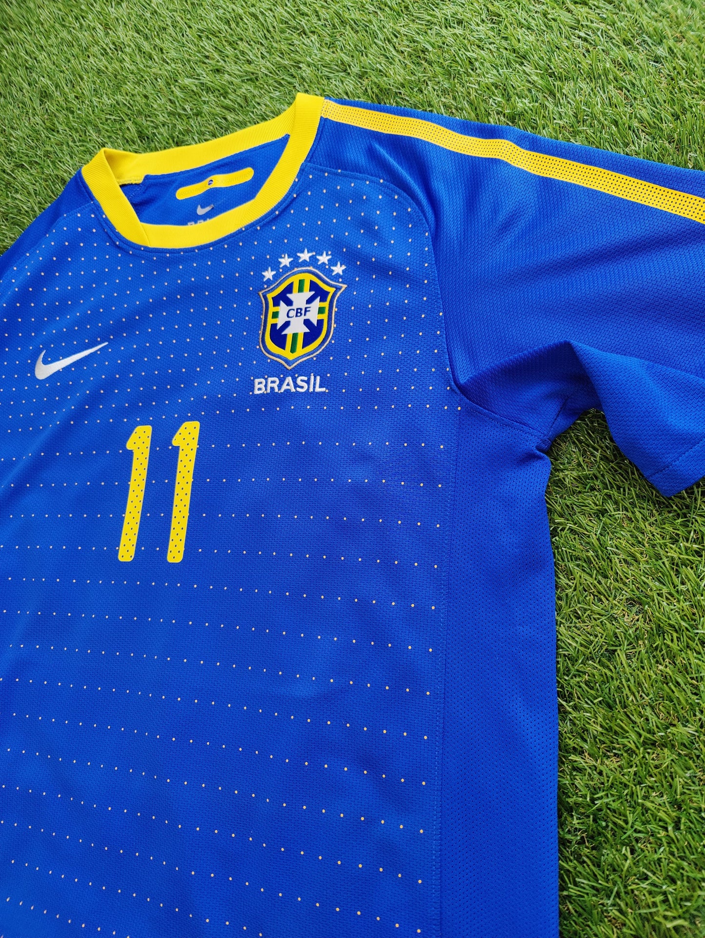 Robinho Str. Medium (M) Brasilien Udebanetrøje – (VM 2010)