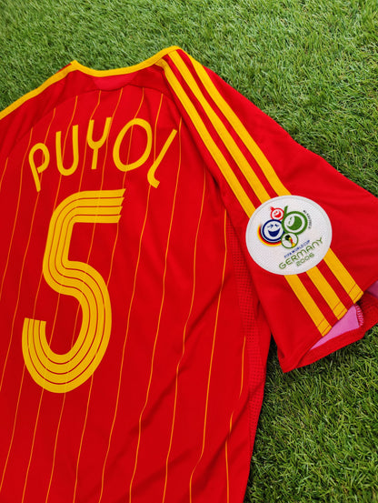 Carles Puyol Str. Medium (M) Spanien Hjemmebanetrøje – (VM 2006)