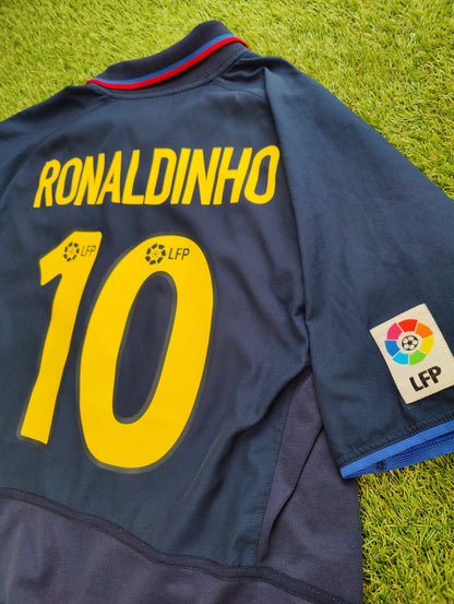 Ronaldinho Str. Large (L) FC Barcelona Udebanetrøje – (2002/03)