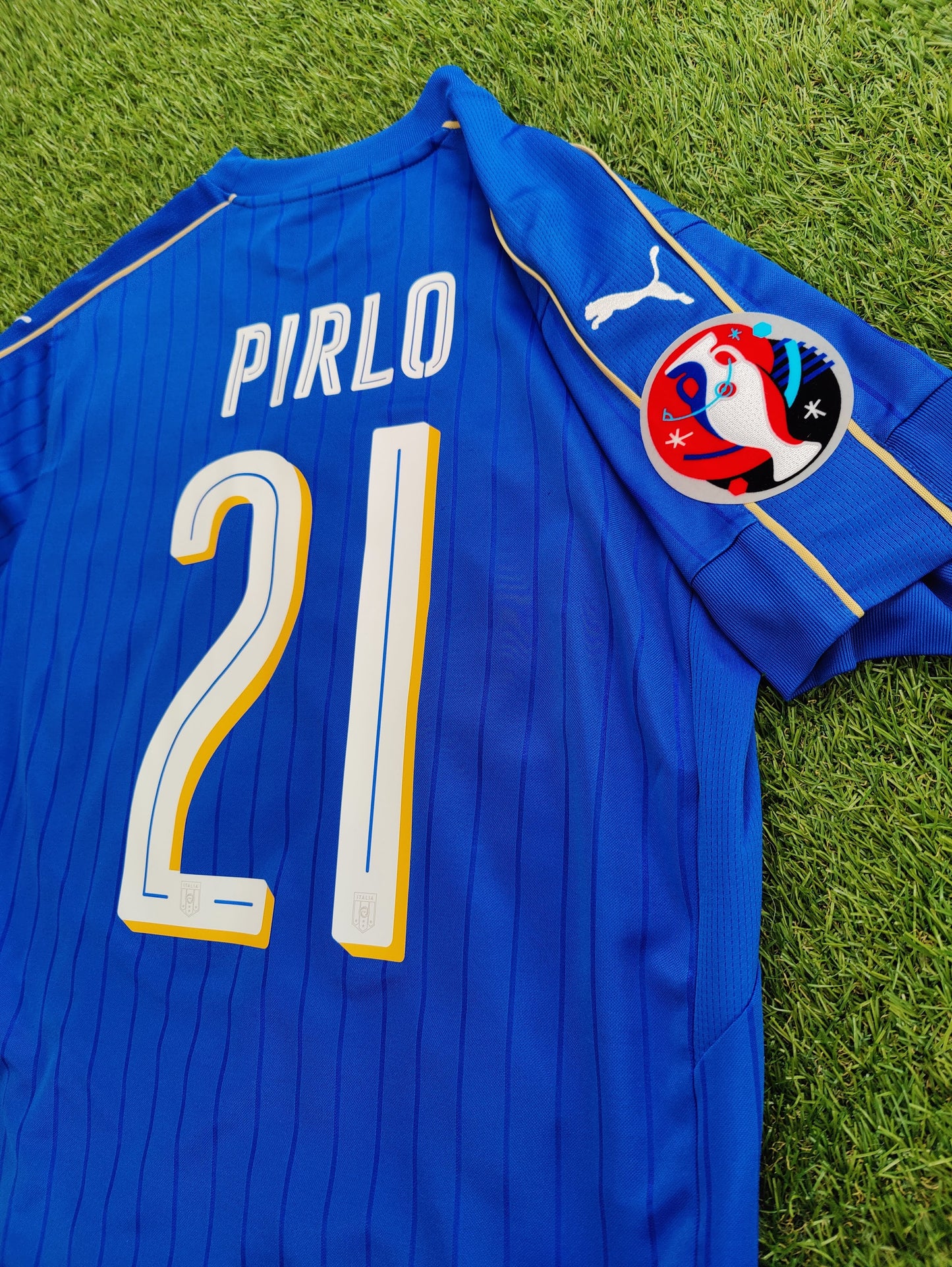 Andrea Pirlo Str. M Italien Hjemmebanetrøje – (Euro 2016)