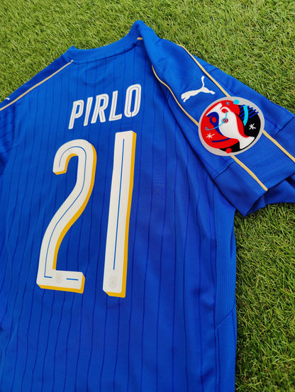 Andrea Pirlo Str. M Italien Hjemmebanetrøje – (Euro 2016)