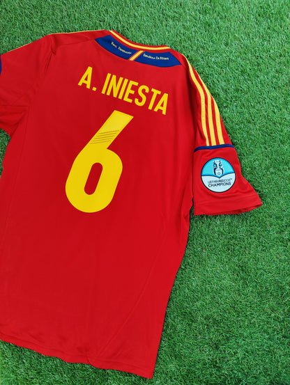 Andrés Iniesta Str. M Spanien Hjemmebanetrøje – (Euro 2012)