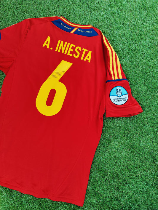 Andrés Iniesta Str. M Spanien Hjemmebanetrøje – (Euro 2012)