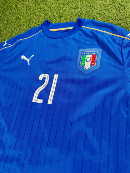 Andrea Pirlo Str. L Italien Hjemmebanetrøje – (2016)