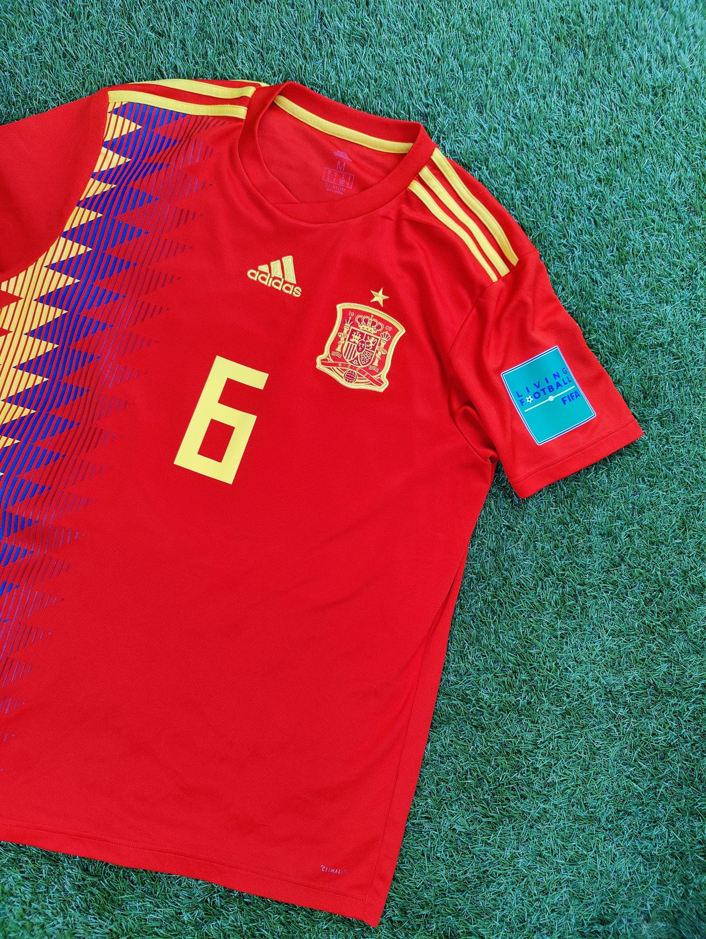 Andrés Iniesta Str. M Spanien Hjemmebanetrøje – (2018)