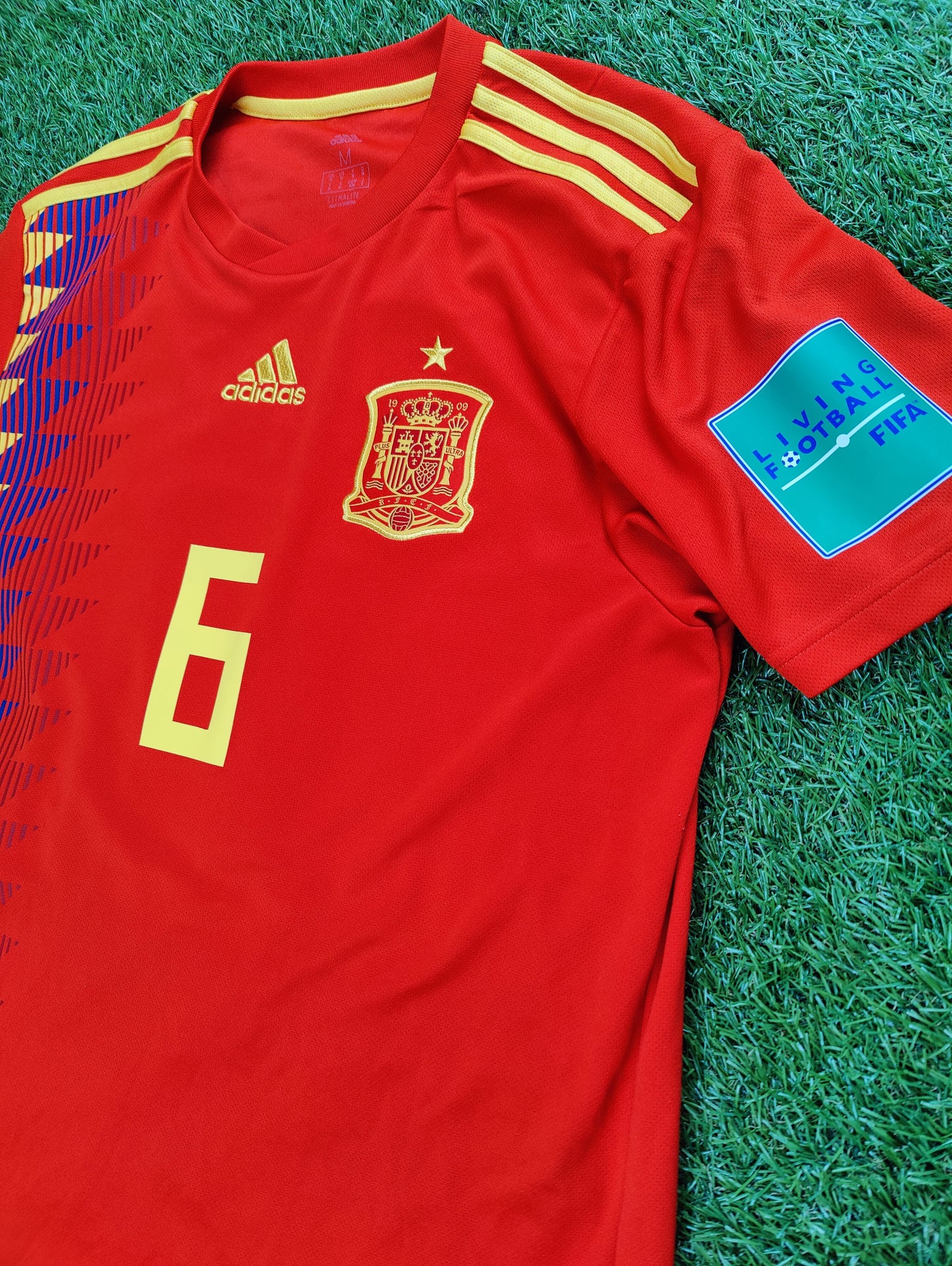 Andrés Iniesta Str. M Spanien Hjemmebanetrøje – (2018)